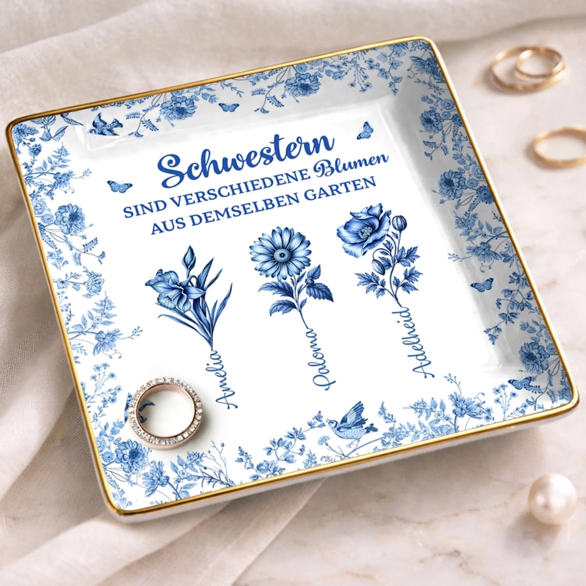 Personalisierte Schmuckschale – Geschenk für beste Freundinnen, Schwester – Beste Freundinnen für immer