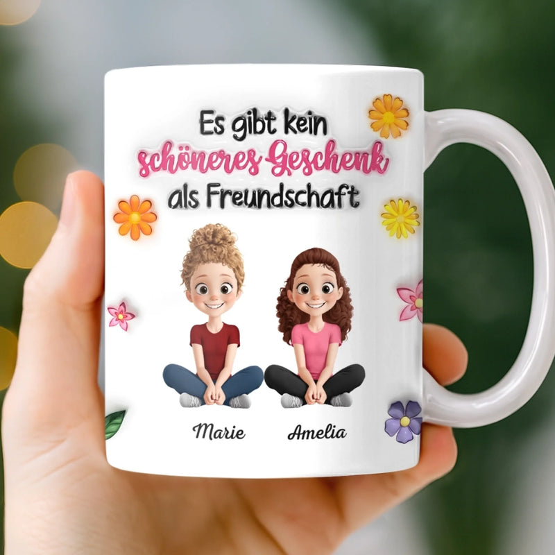 Personalisierte Tasse – Geschenk für beste Freundinnen, Schwester – Das Geschenk der Freundschaft