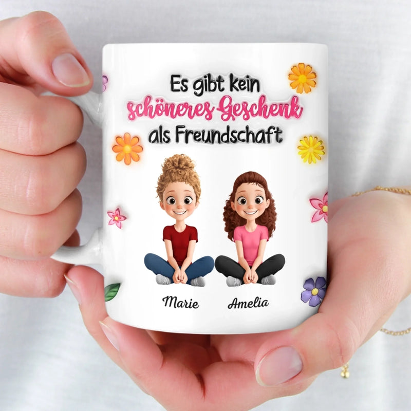 Personalisierte Tasse – Geschenk für beste Freundinnen, Schwester – Das Geschenk der Freundschaft