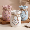Personalisierte Blumenvase mit Seil – Muttertagsgeschenk für Mama, Oma – Mamas kleines Paradies