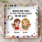 Personalisierte Schmuckschale – Geschenk für beste Freundinnen, Schwester – Niemand lacht wie wir