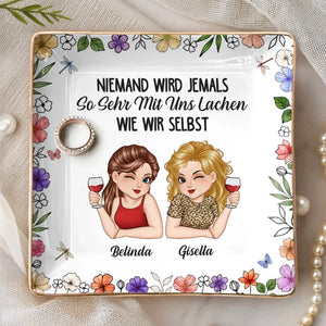 Personalisierte Schmuckschale – Geschenk für beste Freundinnen, Schwester – Niemand lacht wie wir