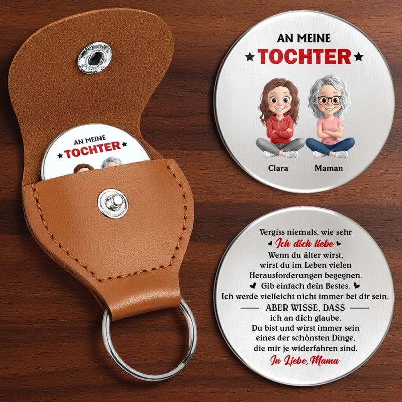 Personalisierter Taschenknuddler – Vatertagsgeschenk, Muttertagsgeschenk für Tochter, Sohn – Vergiss nie meine Liebe zu dir