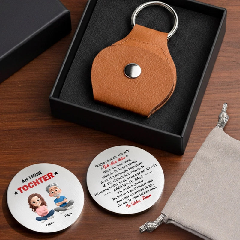 Personalisierter Taschenknuddler – Vatertagsgeschenk, Muttertagsgeschenk für Tochter, Sohn – Vergiss nie meine Liebe zu dir