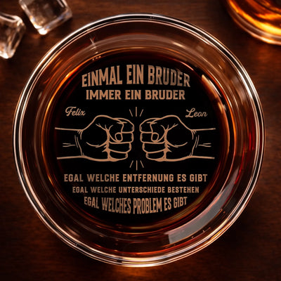 Personalisiertes Whiskyglas – Geburtstagsgeschenk Für Bruder, Beste Freunde – Einmal Brüder, für immer verbunden