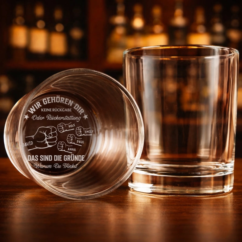 Personalisiertes Whiskyglas – Geburtstagsgeschenk Für Papa – Deins für immer ohne Rückgabe
