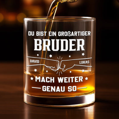 Personalisierte Whiskyglas – Geschenk für Bruder – Bester Bruder aller Zeiten