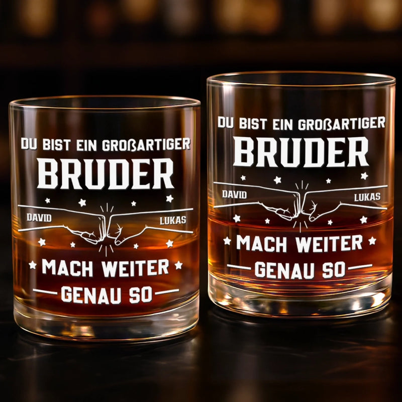 Personalisierte Whiskyglas – Geschenk für Bruder – Bester Bruder aller Zeiten