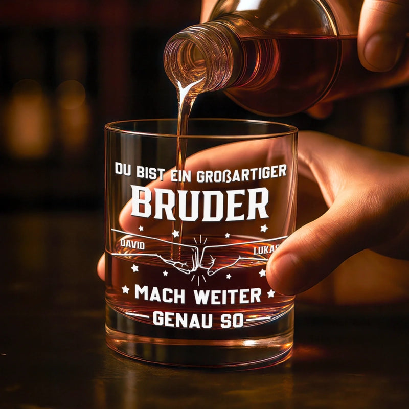 Personalisierte Whiskyglas – Geschenk für Bruder – Bester Bruder aller Zeiten