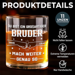 Personalisierte Whiskyglas – Geschenk für Bruder – Bester Bruder aller Zeiten