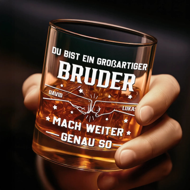 Personalisierte Whiskyglas – Geschenk für Bruder – Bester Bruder aller Zeiten