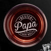 Personalisiertes Whiskyglas mit Boden- und Seiten-Gravur – Geschenk für Papa – Papa Nummer 1 für immer