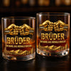 Personalisierte Whiskyglas – Geschenk für Bruder – Egal was passiert immer zusammen