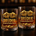 Personalisierte Whiskyglas – Geschenk für Bruder – Egal was passiert immer zusammen