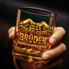 Personalisierte Whiskyglas – Geschenk für Bruder – Egal was passiert immer zusammen