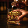 Personalisierte Whiskyglas – Geschenk für Bruder – Egal was passiert immer zusammen