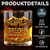 Personalisierte Whiskyglas – Geschenk für Bruder – Egal was passiert immer zusammen