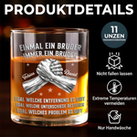 Personalisierte Whiskyglas – Geschenk für Bruder – Unsere Verbindung endet nie