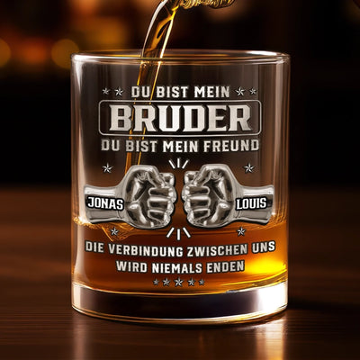 Personalisierte Whiskyglas – Geschenk für Bruder – Mein Bruder mein Zuhause
