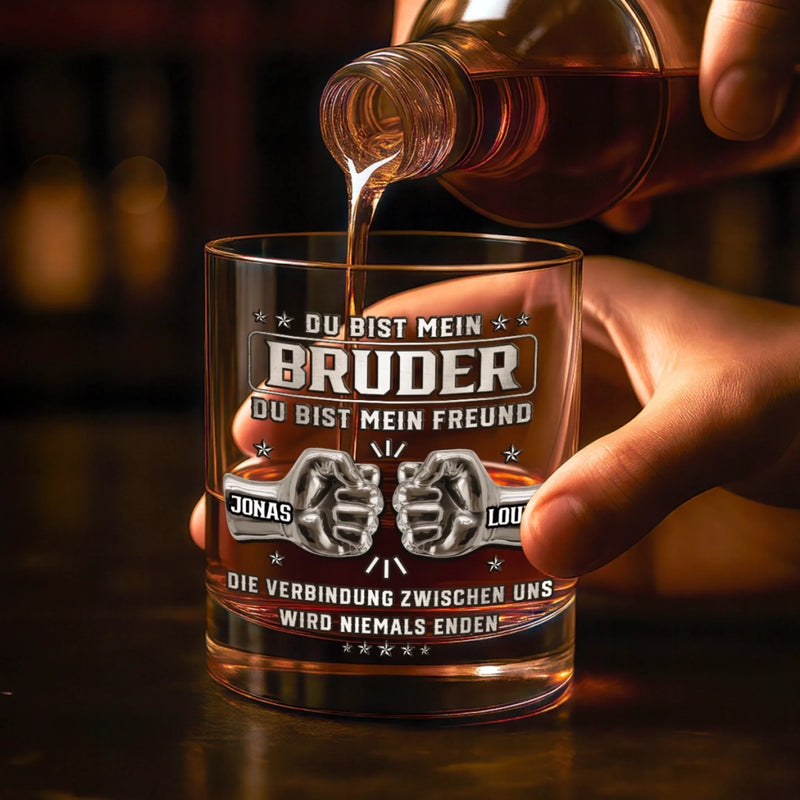 Personalisierte Whiskyglas – Geschenk für Bruder – Mein Bruder mein Zuhause