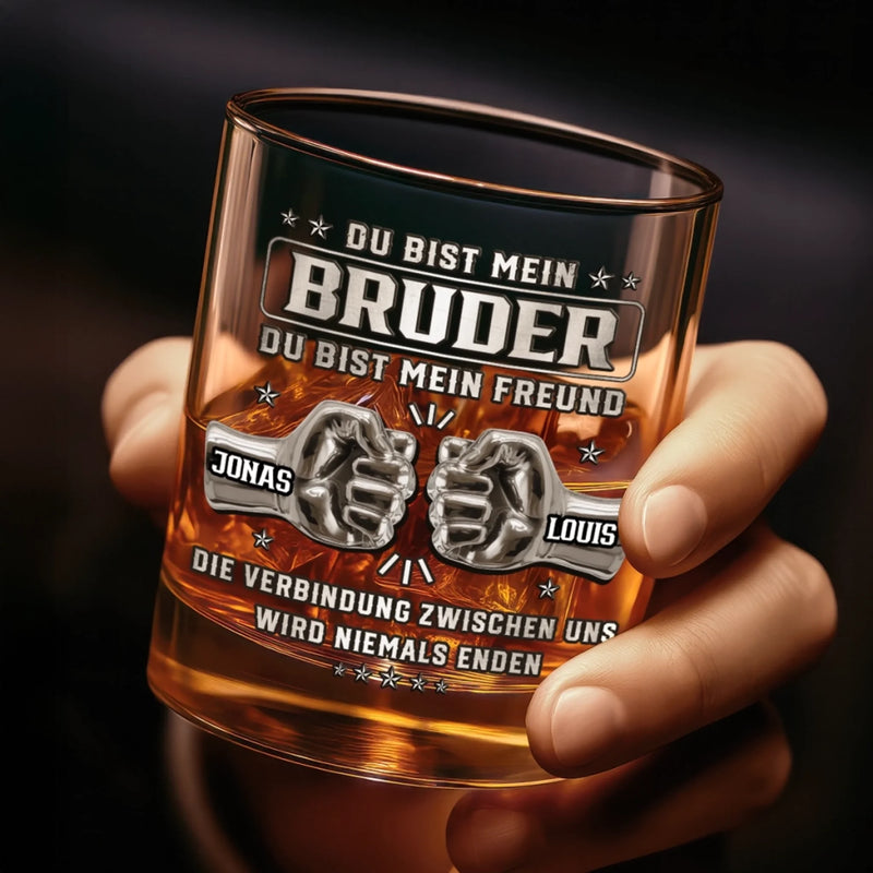 Personalisierte Whiskyglas – Geschenk für Bruder – Mein Bruder mein Zuhause