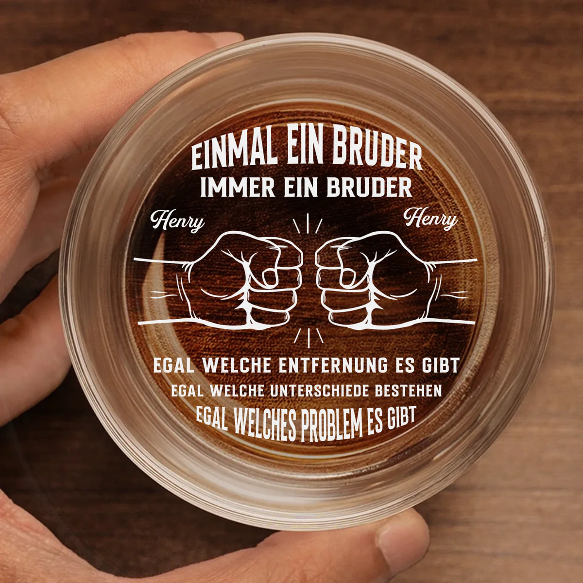 Personalisiertes Whiskyglas – Geburtstagsgeschenk Für Bruder, Beste Freunde – Einmal Brüder, für immer verbunden