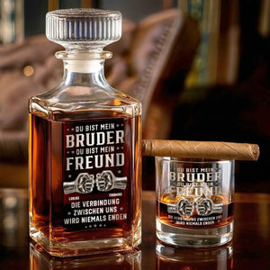 Personalisiertes Whisky-Dekanter-Set – Geschenk für Bruder, bester Freund – kein Zufall sondern Schicksal