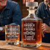 Personalisiertes Whisky-Dekanter-Set – Geschenk für Bruder, bester Freund – kein Zufall sondern Schicksal