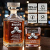 Personalisiertes Whisky-Dekanter-Set – Geschenk für Bruder, bester Freund – Genau zur richtigen Zeit genau du