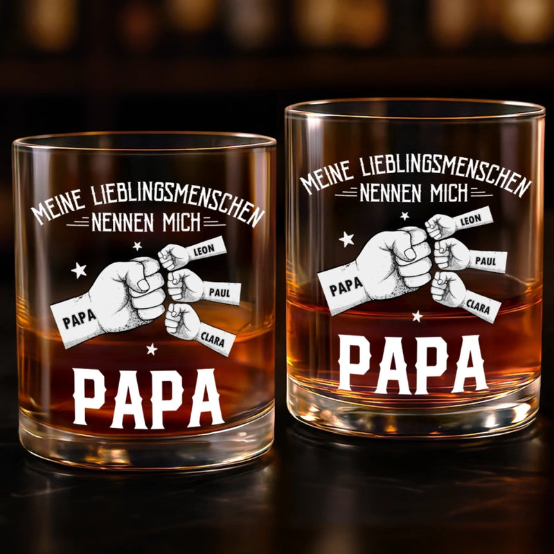 Personalisierter Whiskyglas – Vatertagsgeschenk für Papa, Opa – Einfach der beste Papa