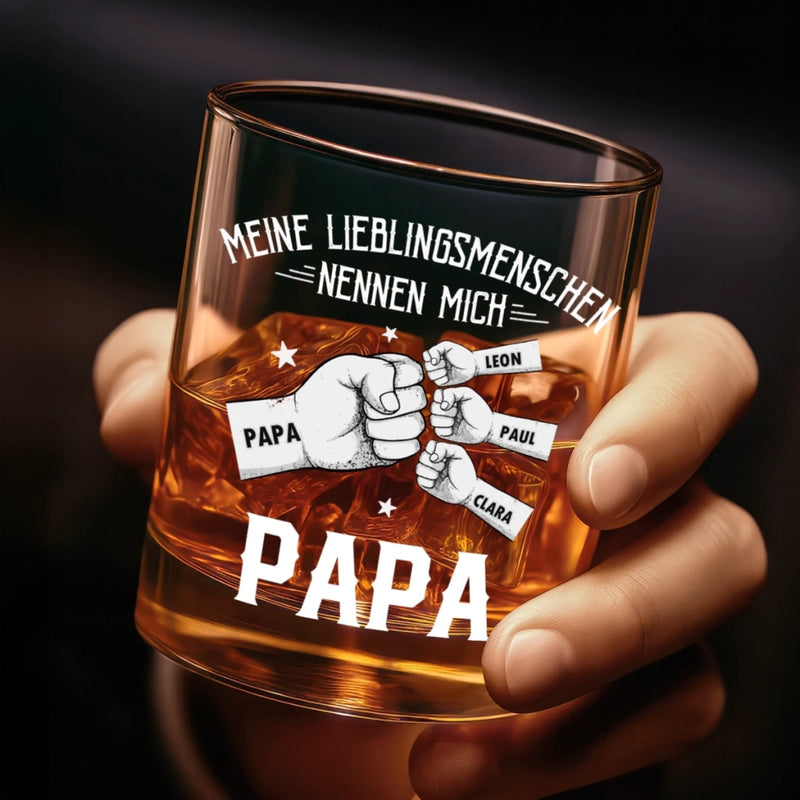 Personalisierter Whiskyglas – Vatertagsgeschenk für Papa, Opa – Einfach der beste Papa