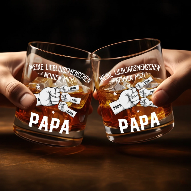 Personalisierter Whiskyglas – Vatertagsgeschenk für Papa, Opa – Einfach der beste Papa