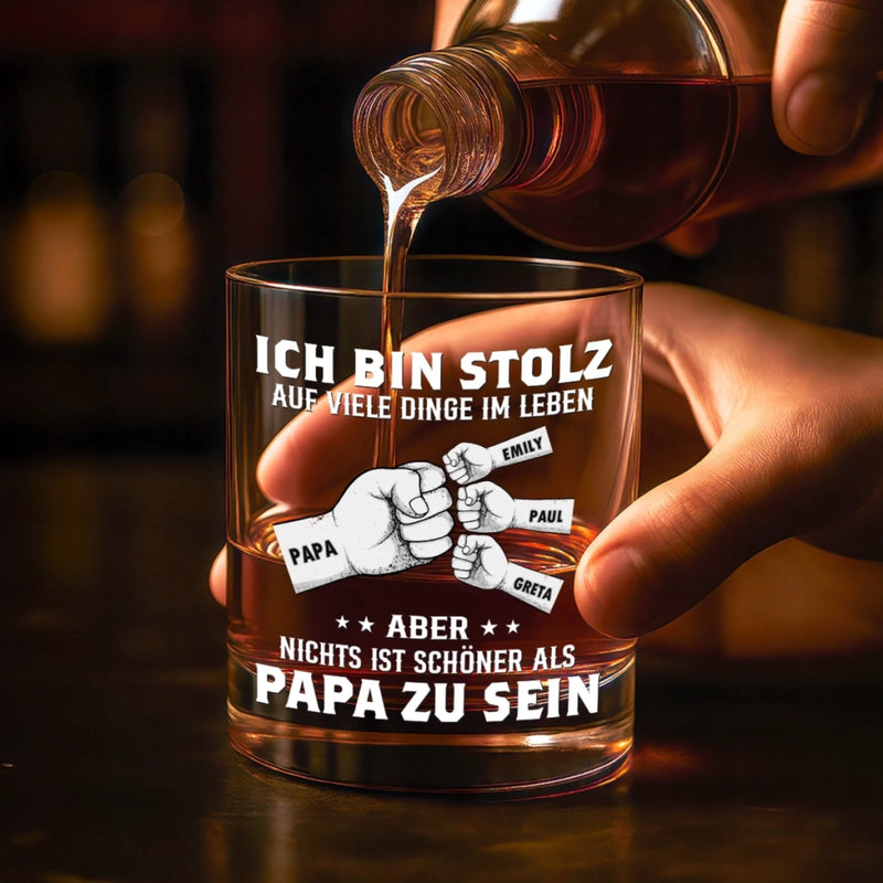 Personalisierter Whiskyglas – Vatertagsgeschenk für Papa, Opa – Mein größter Erfolg ist Papa