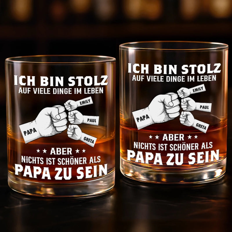 Personalisierter Whiskyglas – Vatertagsgeschenk für Papa, Opa – Mein größter Erfolg ist Papa