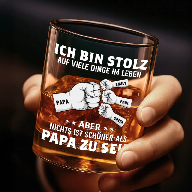 Personalisierter Whiskyglas – Vatertagsgeschenk für Papa, Opa – Mein größter Erfolg ist Papa