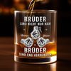 Personalisierte Whiskyglas – Geschenk für Bruder – Brüder stärker als jede Distanz