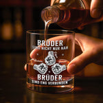 Personalisierte Whiskyglas – Geschenk für Bruder – Brüder stärker als jede Distanz
