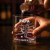 Personalisierter Whiskyglas – Vatertagsgeschenk für Papa, Opa – Neuer Titel freigeschaltet Papa