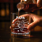 Personalisierter Whiskyglas – Vatertagsgeschenk für Papa, Opa – Neuer Titel freigeschaltet Papa