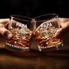 Personalisierter Whiskyglas – Vatertagsgeschenk für Papa, Opa – Neuer Titel freigeschaltet Papa
