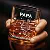 Personalisierter Whiskyglas – Vatertagsgeschenk für Papa, Opa – Neuer Titel freigeschaltet Papa