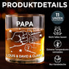 Personalisierter Whiskyglas – Vatertagsgeschenk für Papa, Opa – Neuer Titel freigeschaltet Papa