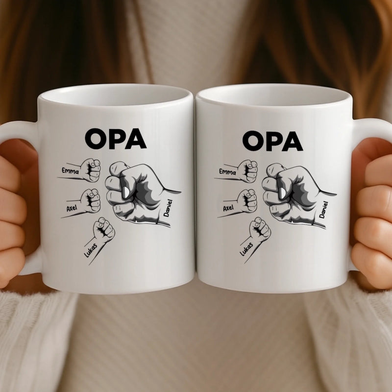 Personalisierte Tasse – Vatertagsgeschenk für Opa, Papa – Opas Mini-Gang