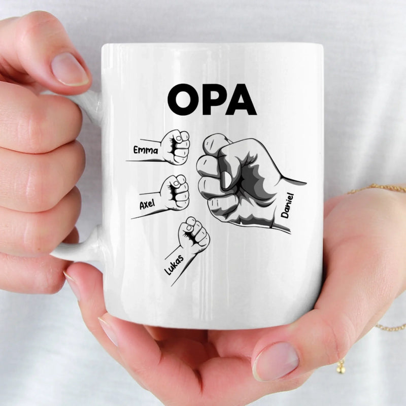 Personalisierte Tasse – Vatertagsgeschenk für Opa, Papa – Opas Mini-Gang