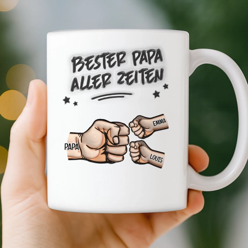 Personalisierte Tasse – Vatertagsgeschenk für Papa, Opa – Der beste Papa der Welt