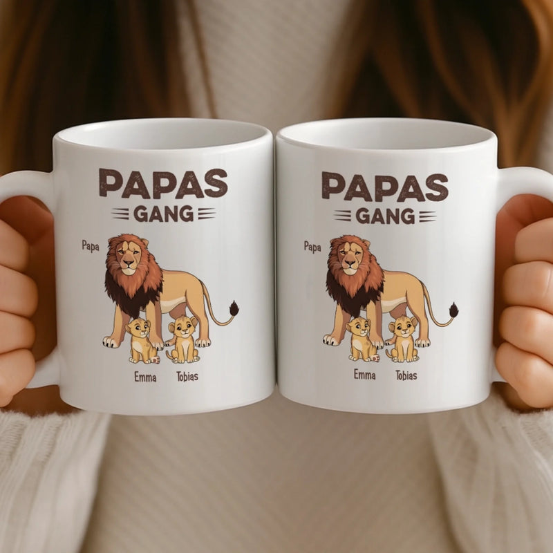 Personalisierte Tasse – Vatertagsgeschenk für Papa, Opa – Papas kleine Lieblinge