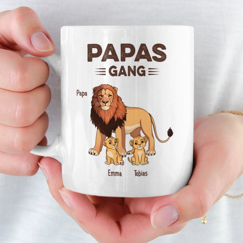 Personalisierte Tasse – Vatertagsgeschenk für Papa, Opa – Papas kleine Lieblinge