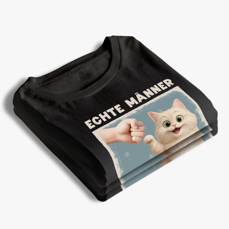 Personalisiertes Unisex-T-Shirt – Geschenk für Katzenliebhaber, Katzenbesitzer – Mit Katzen ist alles besser
