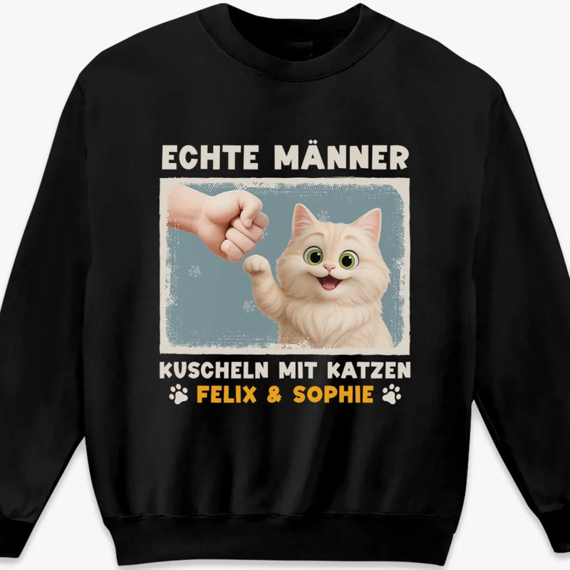 Personalisiertes Unisex-T-Shirt – Geschenk für Katzenliebhaber, Katzenbesitzer – Mit Katzen ist alles besser