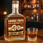Personalisierte Whiskyflasche – Vatertagsgeschenk Für Papa – Danke Papa du warst immer auf meiner Seite